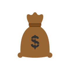 Money bag isolated. cash sack for bank