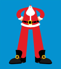 Big Santa Claus. Huge Christmas grandfather. great granddad Vector illustration