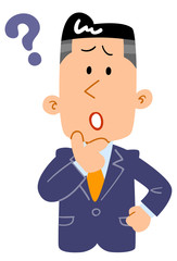 疑問を感じる若手ビジネスマン_上半身
