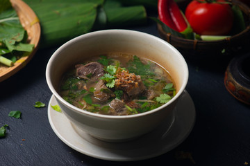 sup tulang or bone soup, popular traditional malay dish