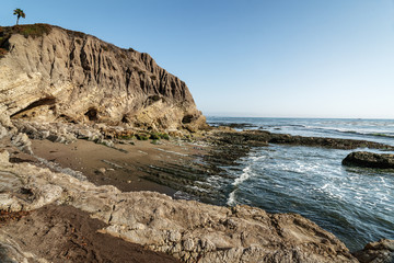 Fototapeta na wymiar Cliff in the Ocean, Pacific Coast Highway, California