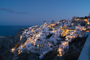 Early morning blue hour in Oia, Santorini.
