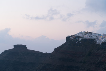Image of Imerovigli and the Skaros rock.