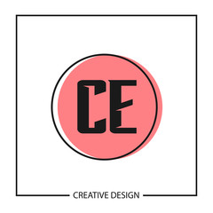 Initial Letter CE Logo Template Design