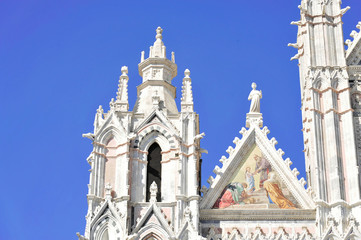 Fototapeta na wymiar Dom von Siena, Cattedrale di Santa Maria Assunta, UNESCO Weltkulturerbe, Siena, Toskana, Italien, Europa