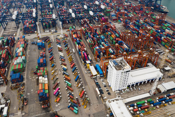  Containers Port in Hong Kong