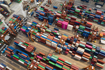 Containers Port in Hong Kong