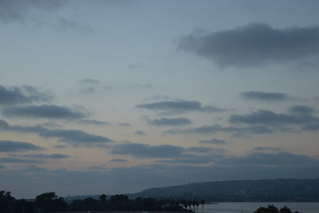 Fototapeta na wymiar Sunset over the San Diego Bay