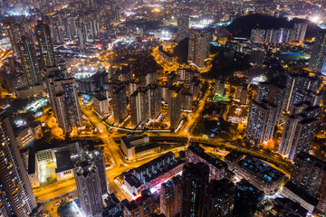 Fototapeta na wymiar Hong Kong city at night