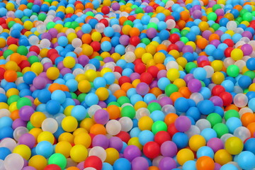 Fototapeta na wymiar small colorful plastic balls