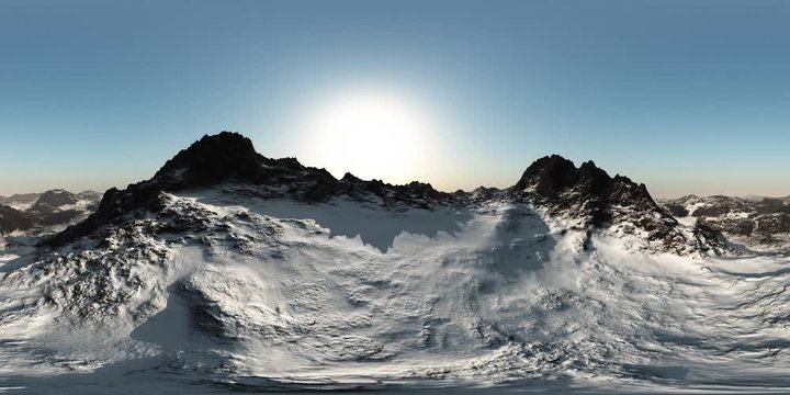 aerial vr 360 panorama of mountains. made with the one 360 degree lense camera