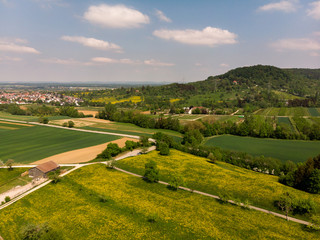 Naklejka premium Schwäbisches Albvorland - Luftaufnahme