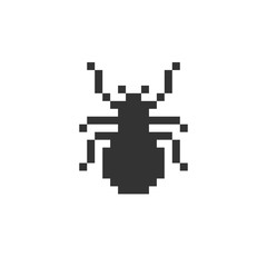 Pixel icon of insect. Spider Icon. 