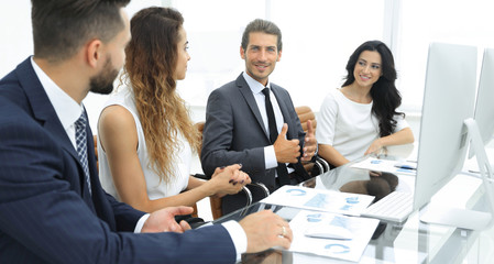 business team at the workshop