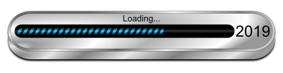 2019 Loading bar - 3D illustration
