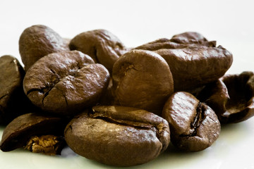 macro photo coffee beans
