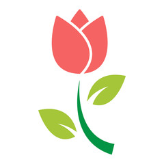 Obraz premium tulipan kwiat ikona wektor