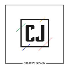 Initial Letter CJ Logo Template Design