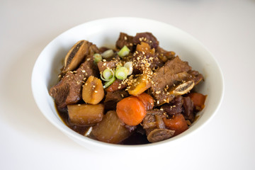 Korean food - Braised Short Ribs -  Galbi jjim