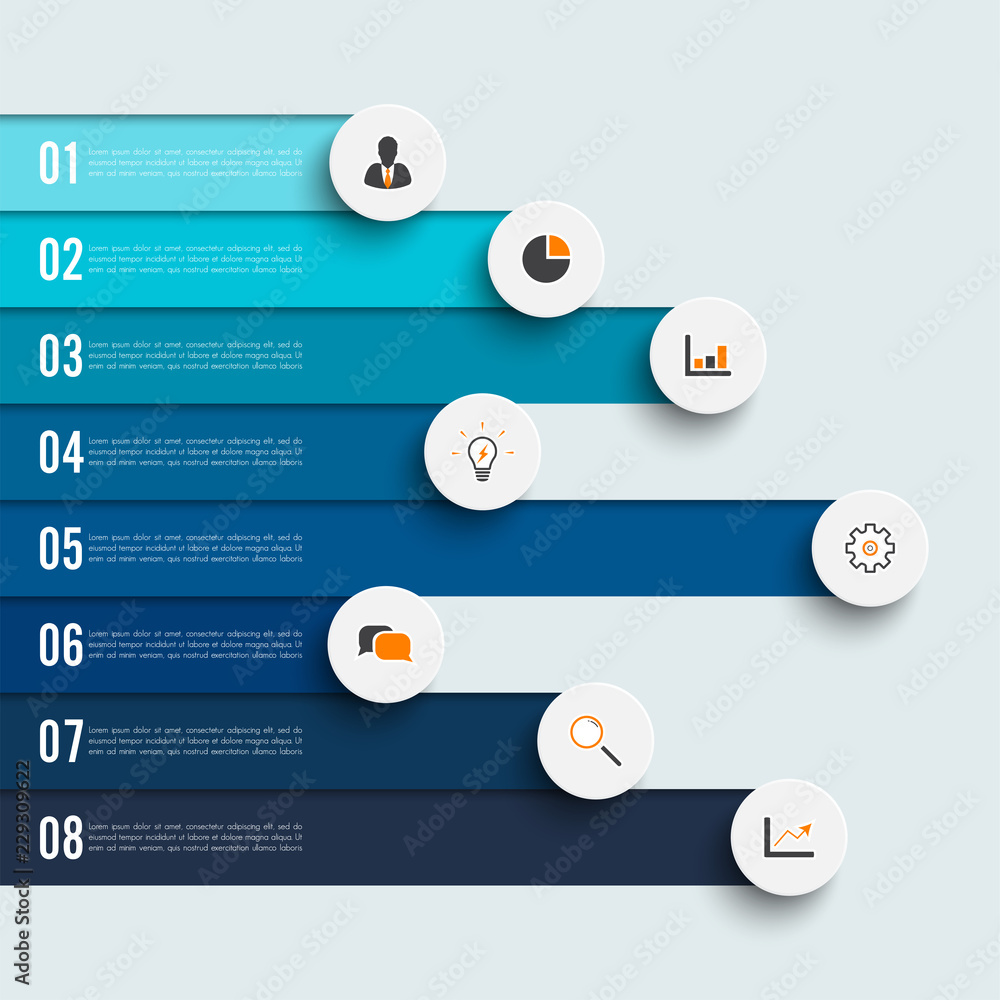 Poster infographic design vector and marketing icons can be used for workflow layout, diagram, annual repor