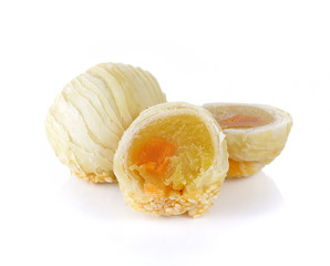 Chinese cake on white