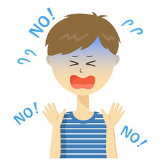 男性上半身_拒否