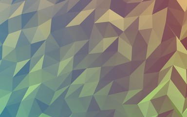 Abstract triangle geometrical green background. Geometric origami style with gradient. 3D illustration