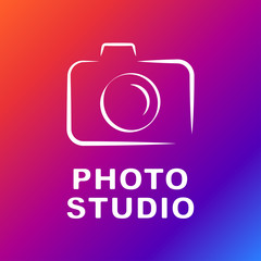 Camera icon, flat photo camera vector isolated. Modern simple snapshot photography sign. Instant Photo internet concept. Trendy symbol for website design, web button, mobile app. Logo illustration