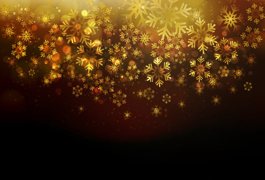 Winter card with snowflakes. Vector Holiday christmas backdrop