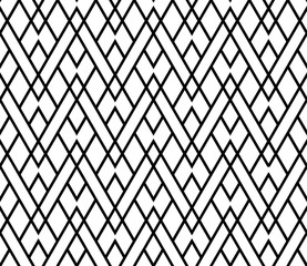 Naklejka premium The geometric pattern with lines. Seamless vector background. White and black texture. Graphic modern pattern. Simple lattice graphic design