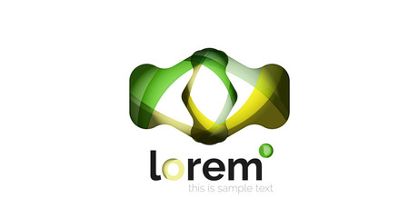 Abstract geometric logo design, overlapping shapes