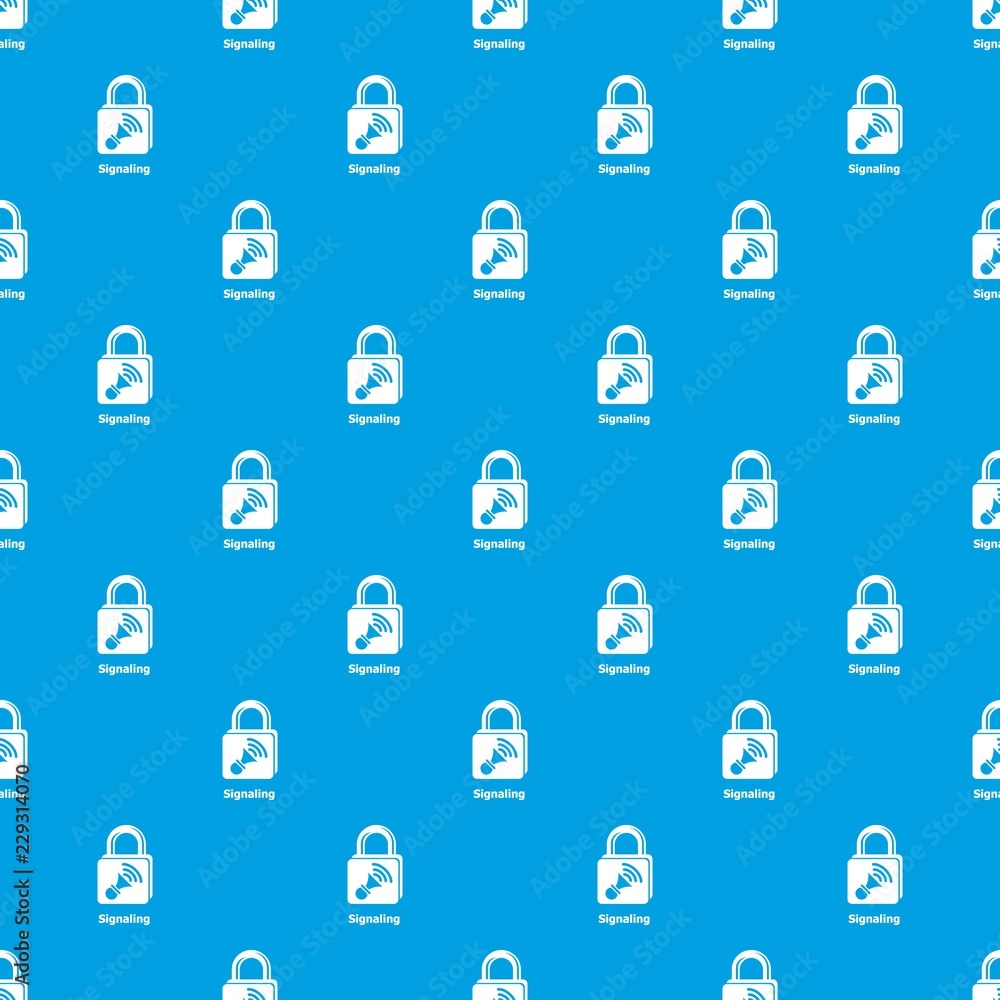 Poster signaling pattern vector seamless blue repeat for any use
