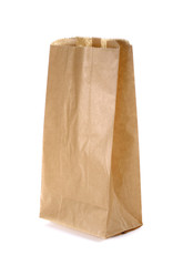 Brown Paper Bag isolated on a white background