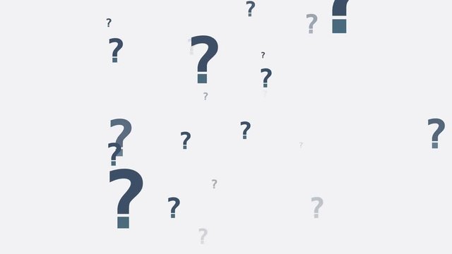 Question mark in motion pattern animation