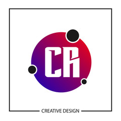 Initial Letter CR Logo Template Design