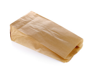 Brown Paper Bag isolated on a white background