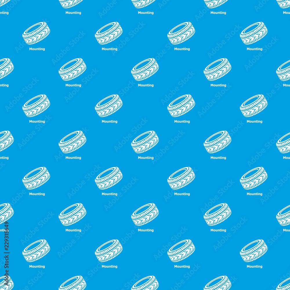 Poster tire pattern vector seamless blue repeat for any use