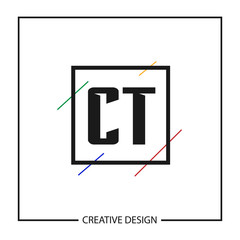 Initial Letter CT Logo Template Design