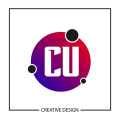 Initial Letter CU Logo Template Design