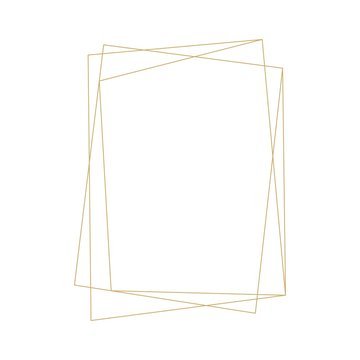 geometric frame ornament decoration vector line outline gold element