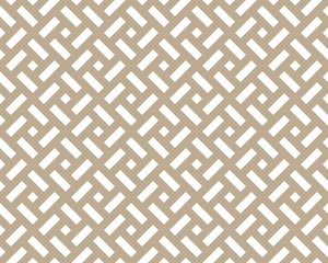 Abstract geometric pattern. A seamless vector background. White and beige ornament. Graphic modern pattern. Simple lattice graphic design