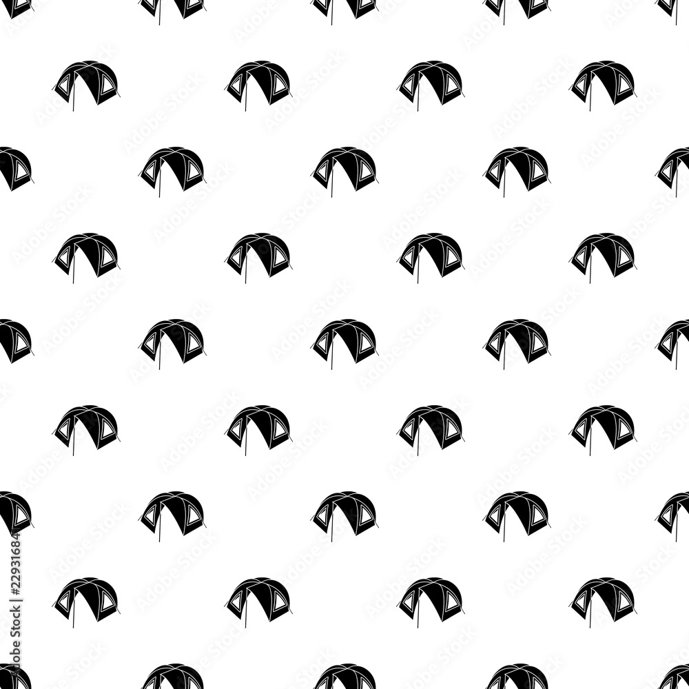 Poster tourist tent pattern vector seamless repeating for any web design