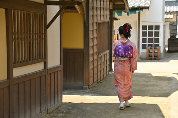Fototapeta na wymiar 江戸時代の町人娘