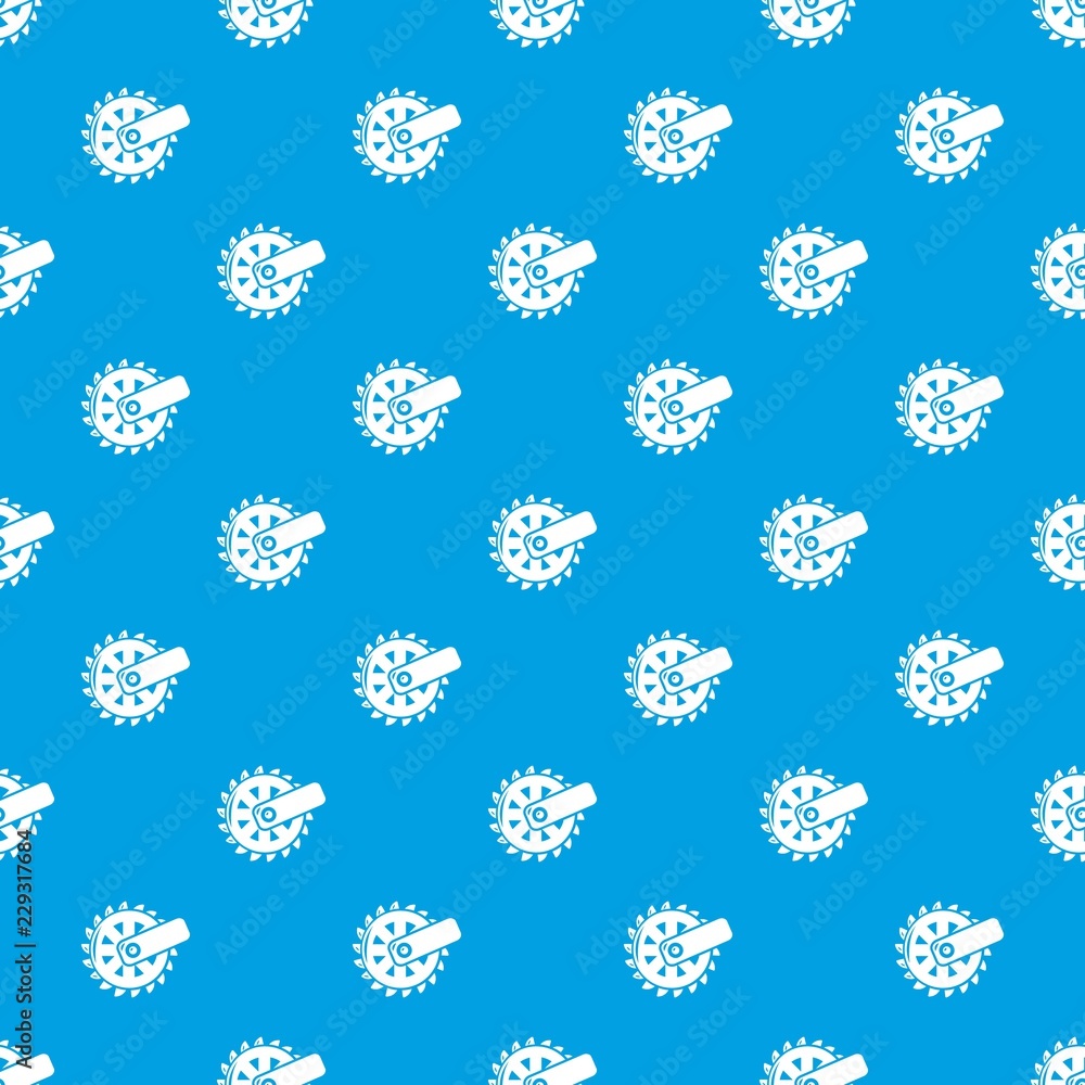 Poster mining cutting wheel pattern vector seamless blue repeat for any use