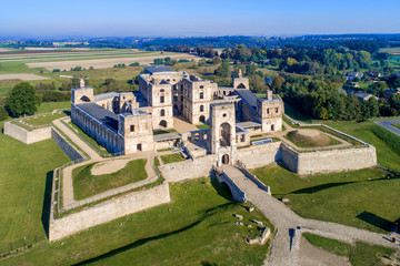 Old, ruined castle Krzyztopor in Ujazd, Poland, built in 17th century, ruined to naked walls in...