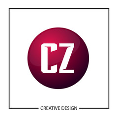 Fototapeta premium Initial Letter CZ Logo Template Design