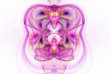 Abstract fractal shapes. Fantasy colorful chaotic fractal texture. 3D rendering illustration pattern.