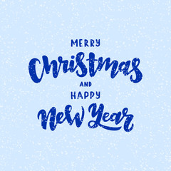 Merry Christmas and Happy New Year handlettering