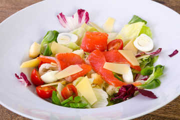 Caesar with salmon