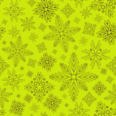 Snowflakes seamless. Vector background. Winter ornament 07